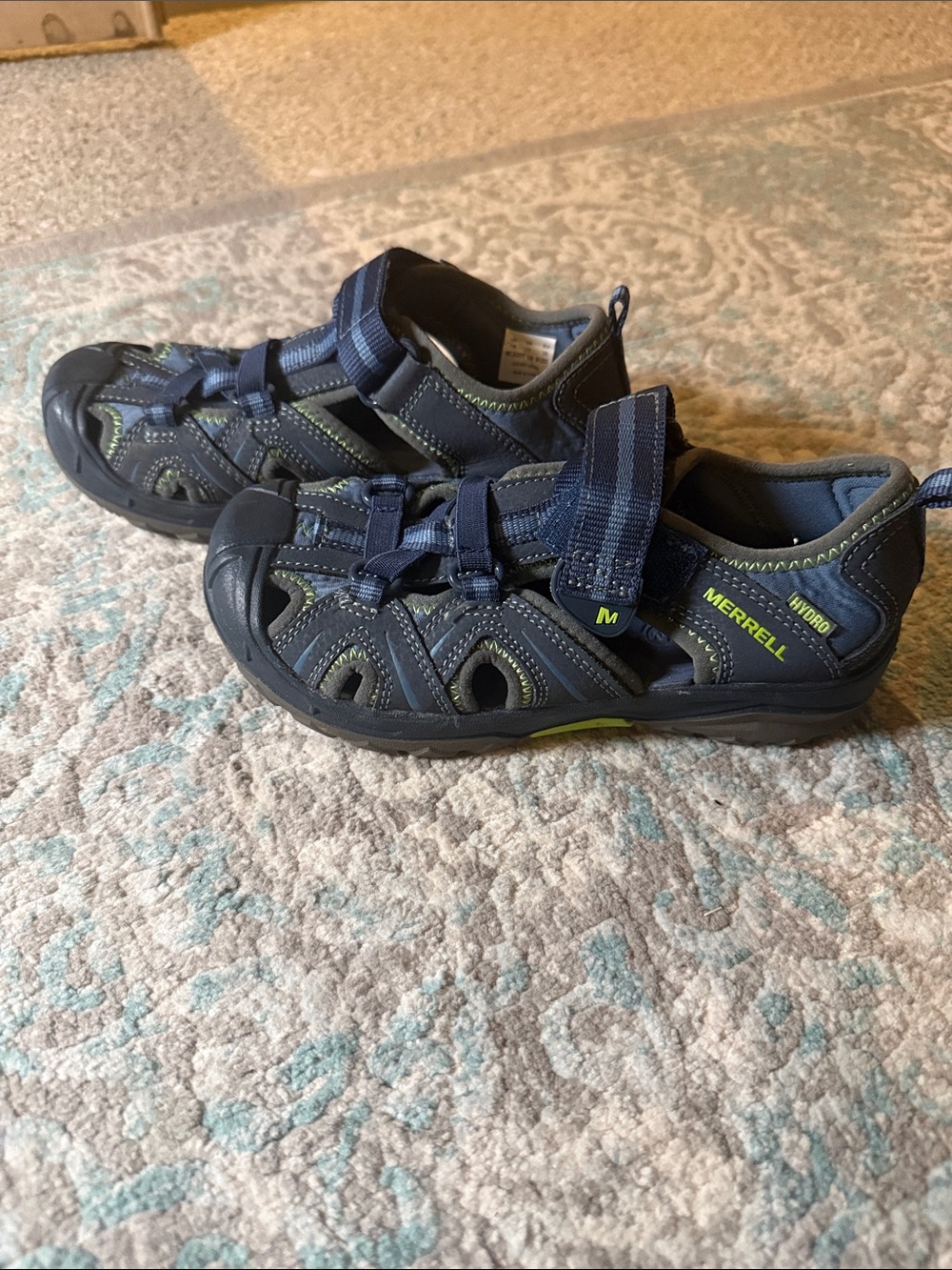 Merrell Kids Navy and Lime Hydro Sport Water Shoes